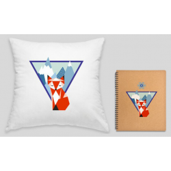 pack coussin et carnet renard